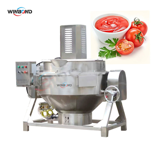 Olla de cocción encamisada de 100L con calentamiento a gas y mezclador para mermelada, <span class=keywords><strong>mantequilla</strong></span> de cacahuete y mezcla de sándwiches, ¡Gran oferta! - Product Image 2