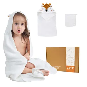 ผ้าห่มมีฮู้ดสำหรับเด็กทารกแรกเกิดผ้าเช็ดอาบน้ำผ้าฝ้ายไม้ไผ่หรูหรานุ่มพิเศษสำหรับเด็ก