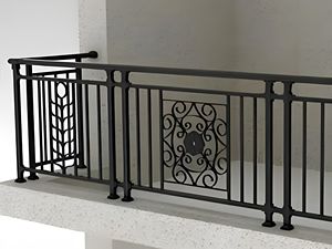 맞춤형 난간 단조 야외 디자인 아연 도금 강철 발코니 난간 (빌라용) - Product Image 5