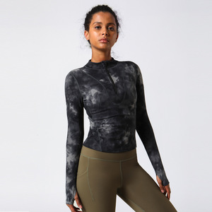 Polo de Golf à manches longues pour femmes, pull-over à Zip quart, <span class=keywords><strong>T</strong></span>-<span class=keywords><strong>Shirt</strong></span> de Tennis léger, haut de course et de <span class=keywords><strong>randonnée</strong></span> - Product Image 6