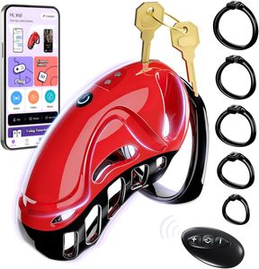 Nuevo producto: Jaula de castidad con control remoto, bloqueo de castidad masculino, anillo de castidad corto Cobra, anillo para pene, anillo de castidad femenino, anillo extraíble. - Product Image 5