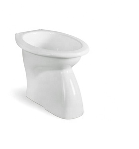 Bol de toilette siphon hôtel, cuvette sans réservoir avec valve flash - Product Image 5