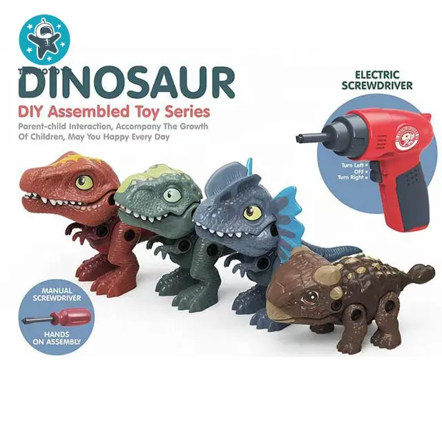 Giocattoli Tempo 4 pezzi Juguetes Para Los Ninos smontaggio fai da te giocattolo dinosauro con cacciavite elettrico giocattoli per bambini