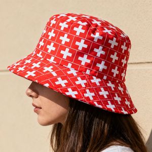 Gorra Deportiva Personalizada de Fútbol con Bandera de Club Nacional Suizo, Gorro de Pescador para Aficionados al Fútbol, <span class=keywords><strong>Rugby</strong></span> y Deportes de Equipo - Product Image 1