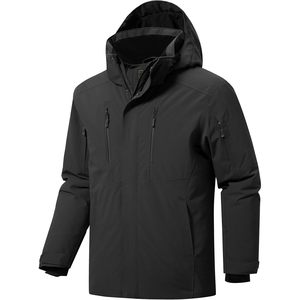 FOXA Men's <b>Waterproof</b> Ski <b>Jacket</b> Fleece Lined Hooded <b>Winter</b> Snowboarding Coat Breathable Windproof Taped Seams - Product Image 1