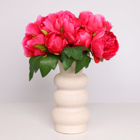 Bouquet de 6 pivoines artificielles, lot de fleurs de pivoine, arrangement floral pour mariage, décoration de table, centre de table