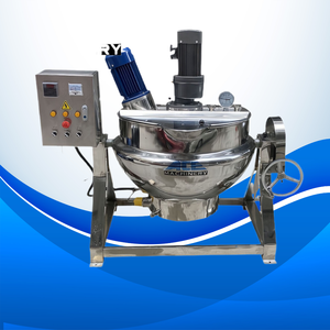 Machine automatique de mélangeur de cuisson basculante de fromage de lait Pâte de gury Bouilloire de cuisson industrielle - Product Image 5