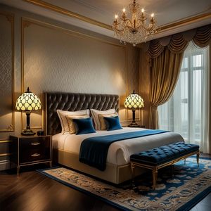 Lampe de bureau style Tiffany perlée jaune ensoleillé, lampe de table en vitrail pour salon, chambre, bureau et dortoir - Product Image 3