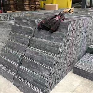 Moderner Stil Natürliche Schwarze Außenwandverkleidung Rustikale Schieferplatte Gespaltene Oberfläche Säurebeständige Kulturverblendung - Product Image 5