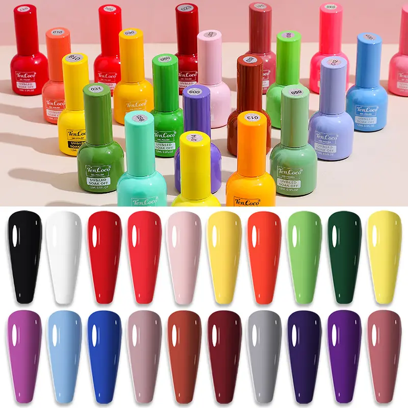 Bán buôn 12ml Nail Gel Nhà cung cấp ngâm tắt chức năng đầy màu sắc UV Gel Sơn móng tay