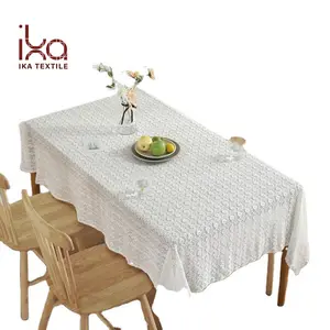 Comedor Blanco Rectangular Hermoso Encaje Mantel Encaje