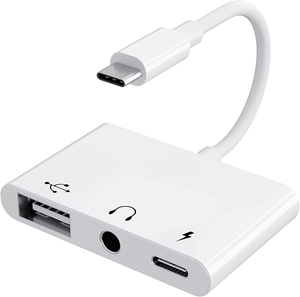 USB <b>C</b> to USB Adapter, 3 in 1 USB <b>C</b> to USB a OTG Adapter with 3.5mm Headphone Audio Jack and Fast Charging Port, USB-<b>C</b> Splitter - Product Image 1