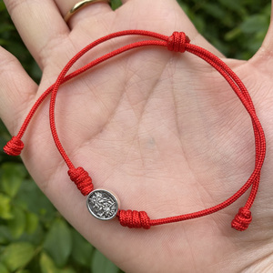 Bracelet religieux Saint Michel, cordon noué, fait main, ange gardien, Archange Saint Michel, bracelet catholique - Product Image 4