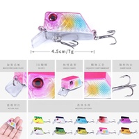 Leurres de pêche CB058 4.5cm 7g artificiels en plastique dur ABS en forme de billette carrée