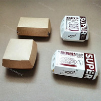 Caja de Hamburgo de papel de cartón de calidad alimentaria en relieve y con revestimiento UV para hamburguesas laminado mate para una mejor durabilidad