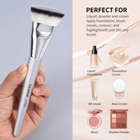 Pinceau de fond de teint professionnel personnalisé de haute qualité de marque privée 2 pièces ensemble de pinceaux de maquillage pour fond de teint correcteur blush
