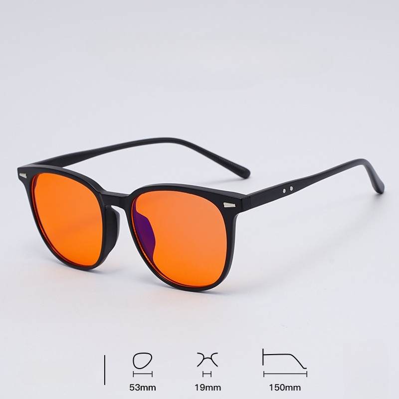 สีดำด้าน เลนส์สีส้ม