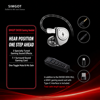 Écouteurs intra-auriculaires filaires SIMGOT EW200 HiFi avec moniteur intra-auriculaire, transducteur dynamique de 10 mm, câble détachable 0,78 mm 2 broches, écouteurs de jeu audiophiles