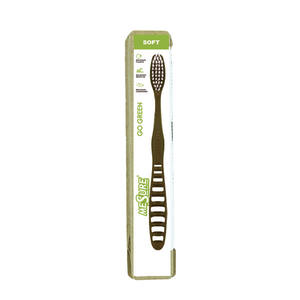 Brosse à dents en plastique rétro, Logo personnalisé, bon marché, en paille de blé, pour adulte, voyage - Product Image 4