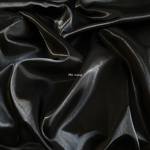 Tissu <span class=keywords><strong>satin</strong></span>é brillant effet <span class=keywords><strong>eau</strong></span> liquide, tissu doux et lisse effet métal brillant, tissu de doublure brillant pour robe de mariée en soie cristalline - Product Image 6