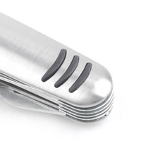 Couteau de poche multifonction 15 en 1, couteau de poche pliable multifonction avec lame en acier inoxydable, outil EDC pour le camping, la randonnée et la survie