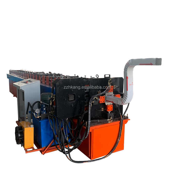 Color Steel Roof Sheet Downspout Pipe Roll Forming Machine PLC Control ...