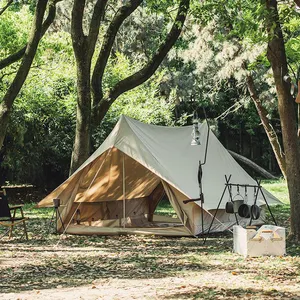 Tente de Camping en toile de coton, résistante à la pluie, chapiteau de luxe pour Safari, en plein air, Glamping