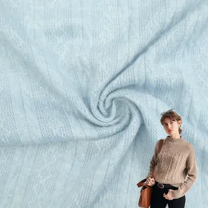来样定做针织面料定制人造丝粘胶涤纶尼龙氨纶3D提花羊绒面料毛衣服装