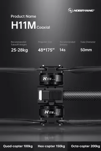 Pour <span class=keywords><strong>Hobbywing</strong></span> 100kg/200kg système d'alimentation Coaxial Brushless X11M moteur <span class=keywords><strong>150A</strong></span> ESC avec hélice en Fiber de carbone 48175 matériau métallique - Product Image 5