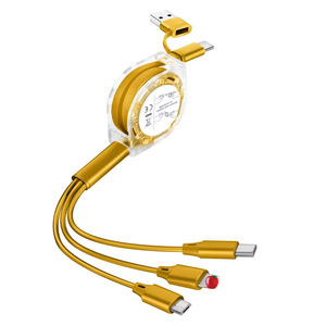 Câble de charge rapide USB 6-en-1 à remontage automatique Chargeur mobile à bobine <span class=keywords><strong>facile</strong></span> à organiser rétractable 5-en-1 pour câbles de données iPhone - Product Image 3