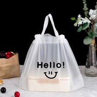 Sacs à cordon en plastique imprimés personnalisés pour le petit-déjeuner à emporter interdictions de livraison de nourriture repas du matin