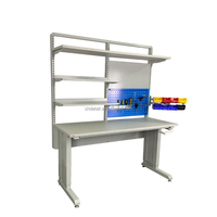 Mesa de Trabajo Modular ESD de Tamaño Personalizable con Elevación Manual, Estación de Trabajo de Control Estático para Reparación de Electrónica/Investigación y Desarrollo en Almacenes