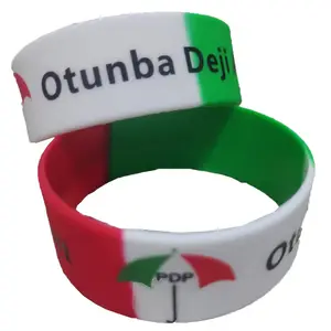 व्यक्तिगत अनुकूलित wristband लोगो मुद्रित कंगन सिलिकॉन Wristband