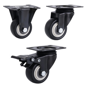 Roulettes Dingcheng 1,5 2 2,5 3 pouces à double roulement pivotant avec frein pour meubles et équipements industriels - Product Image 2