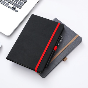 Stock A5 Rubber Band Strap <strong>Notebook</strong> with Pen Insert Business Office <strong>Notepad</strong> <strong>Usb</strong> Disk Three-piece Gift Set Imprint logo - Product Image 3