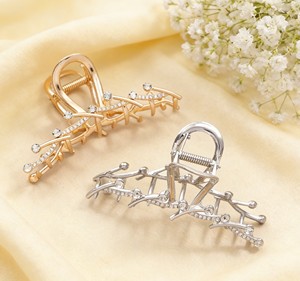 <span class=keywords><strong>Pince</strong></span> à cheveux élégante de style coréen haut de gamme, ornée de diamants et de <span class=keywords><strong>strass</strong></span>, en alliage de zinc, pour femmes, usage quotidien - Product Image 5