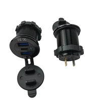Chargeur double USB QC3.0 36W, prise USB étanche 12V, chargeur rapide avec interrupteur d'alimentation pour voiture, bateau, moto, camion, SUV, batterie