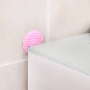 Pare-porte en silicone à fixation murale auto-adhésif rose blanc bleu violet design minimaliste installation facile protection de porte - Product Image 3