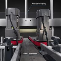 Machine de capsulage automatique en ligne pour bocaux et bouteilles ronds