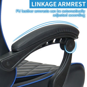 Bon marché, offre personnalisée, fauteuil <span class=keywords><strong>Scorpion</strong></span> Pro en cuir PU noir et bleu pour jeux PC et ordinateur de bureau Gamer - Product Image 5