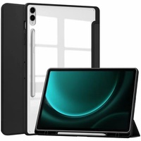 Protection flexible transparente pour Samsung Galaxy Tab S9 S10 Plus 12,4 pouces, modèles dotés d'un rangement sécurisé pour stylet