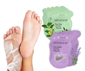 MOND'SUB Tea Tree Feet Peeling Heel Dead Rough Skin Remover peel spa socks exfoliating Foot Mask