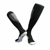 Chaussettes de sport antidérapantes unies pour hommes, longues, au-dessus du genou, pour baseball, football, soccer, hockey, et chaussettes de football pour garçons