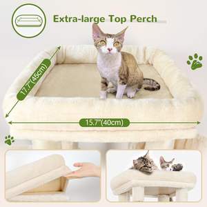 Menara kucing tugas berat 5 tingkat ramah lingkungan Modern untuk kucing besar <span class=keywords><strong>Maine</strong></span> <span class=keywords><strong>Coon</strong></span> ekstra besar menggaruk Post tempel atas - Product Image 2