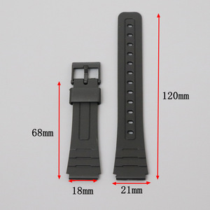 Bracelets de sport en caoutchouc pour hommes, bracelet de montre en silicone pour <span class=keywords><strong>Casio</strong></span> A-158 A-168 A-159W-N1 F91W W-218/F105F84/CA-53WAE-1200 AE-1300 - Product Image 2
