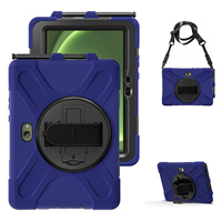 Étui de tablette antichoc rotatif à 360 degrés pour Samsung Galaxy Tab Active 5 Pro 10.1 2025 X350 avec bandoulière