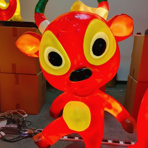 Lámpara LED con diseño de caballo del zodiaco chino en 3D para decoración de exteriores en Navidad y festivales, lámpara de jardín impermeable IP65. - Product Image 1