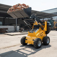 Livraison Gratuite - Chargeuse Compacte sur Pneus JT450 - Engin de Construction avec Moteur EPA - Mini Chargeuse sur Pneus Diesel