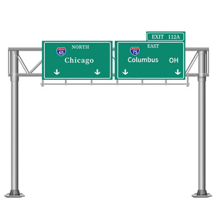 Poteau de signalisation en acier Poteau de sécurité pour parking Panneau d'affichage numérique Poteau de lampadaire Autoroute DMS Traffic LED Display Gantry - Product Image 4
