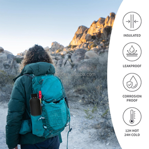 Borraccia Sportiva Portatile in Acciaio Inox, Bottiglia d'Acqua a Doppia Parete Satinata, <span class=keywords><strong>Tazza</strong></span> Termica per Esterni <span class=keywords><strong>500</strong></span> <span class=keywords><strong>ml</strong></span> - Product Image 6